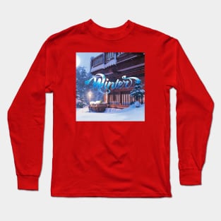 Winter background Long Sleeve T-Shirt